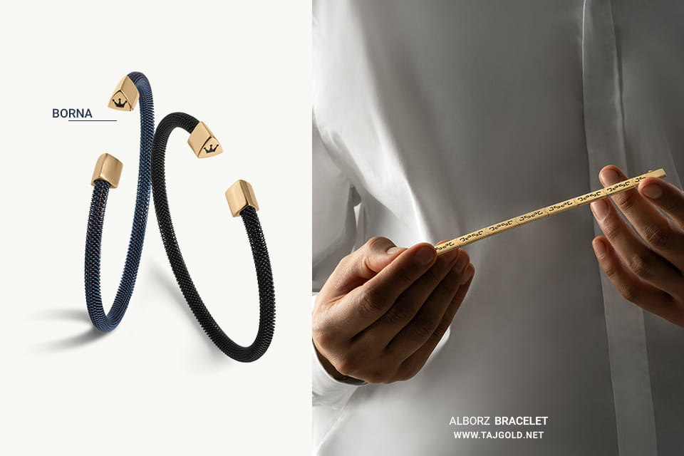 دستبند طلا مردانه